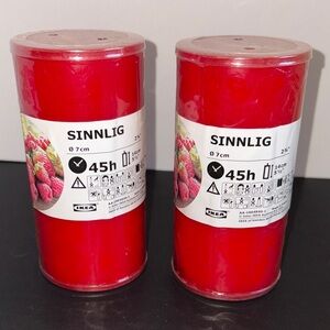 IKEA SINNLIG Red Garden Berries Candles Discontinued Scent